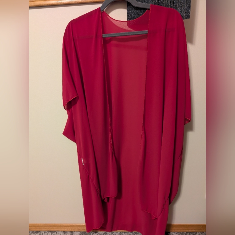 Chic Pink Open-Front Kimono